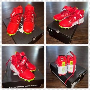 BH Under Armour baseball cleats brand new never been used. Size 1 youth